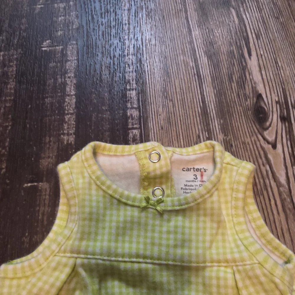Carter's Yellow Gingham Diaper Cover Set